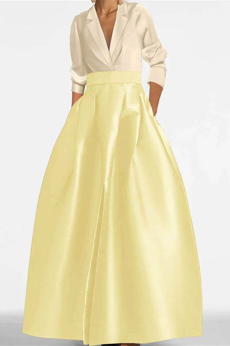 A Line Jewel Neck V-Neck Long Sleeves Mother Dresses CM0342