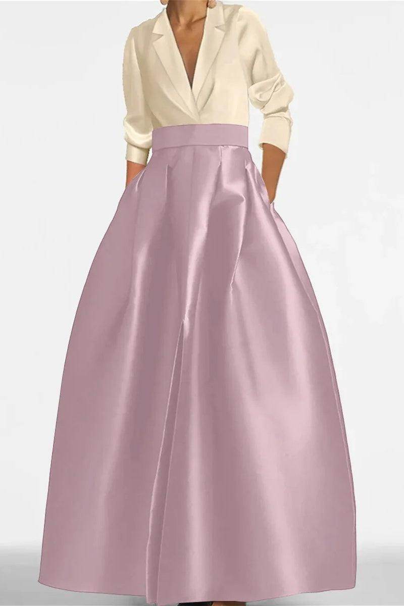A Line Jewel Neck V-Neck Long Sleeves Mother Dresses CM0342