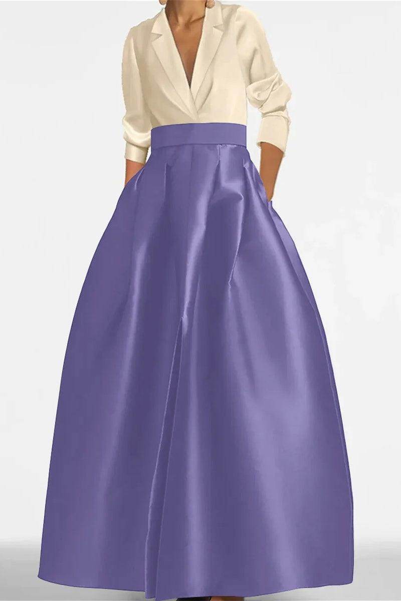 A Line Jewel Neck V-Neck Long Sleeves Mother Dresses CM0342