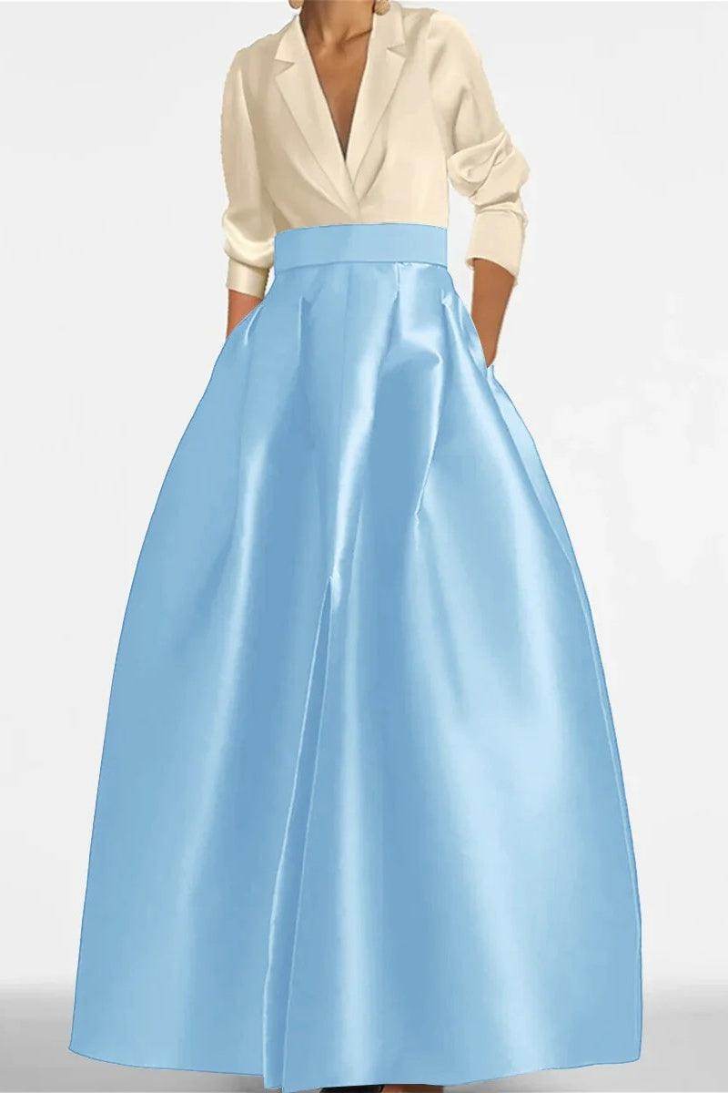A Line Jewel Neck V-Neck Long Sleeves Mother Dresses CM0342