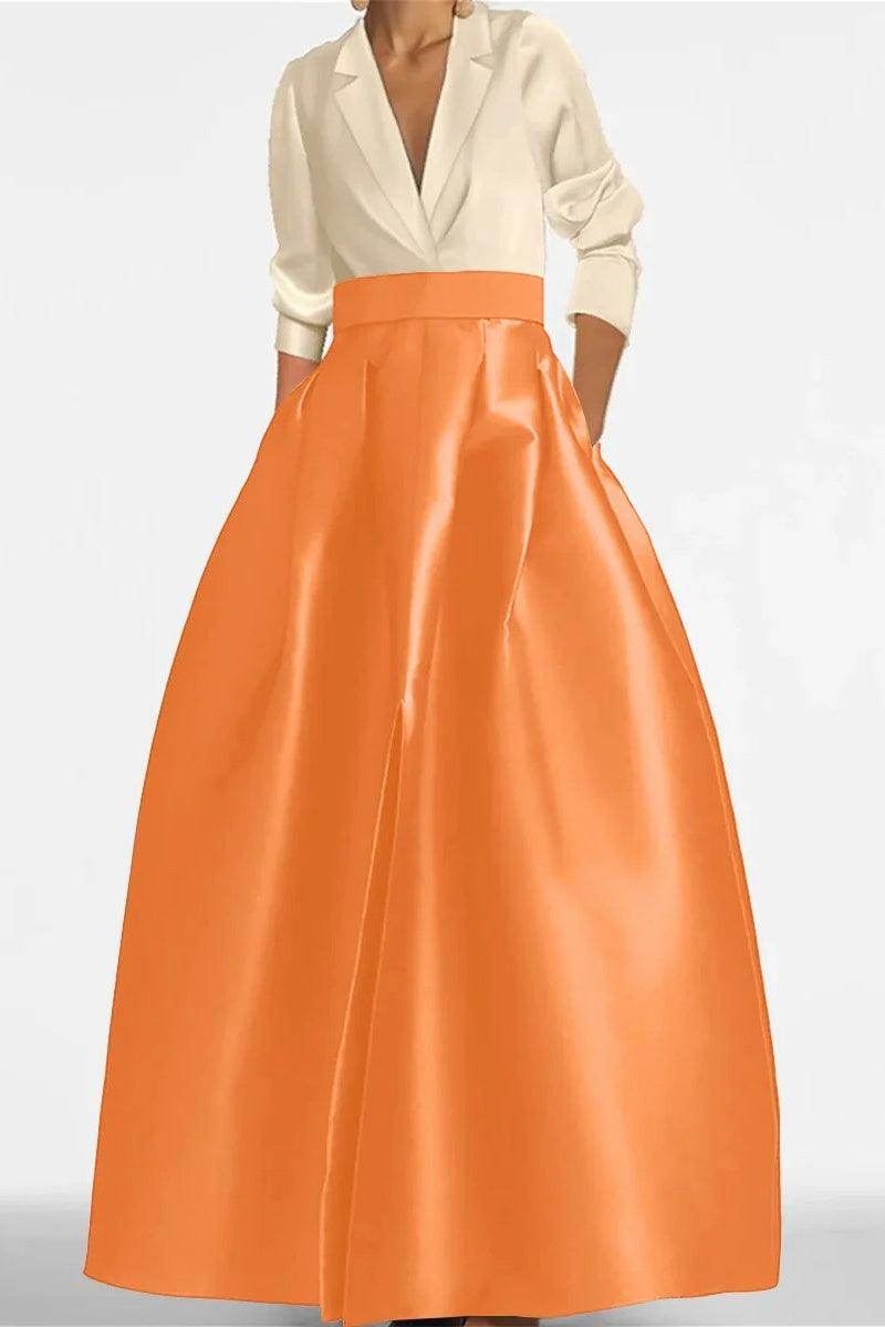 A Line Jewel Neck V-Neck Long Sleeves Mother Dresses CM0342