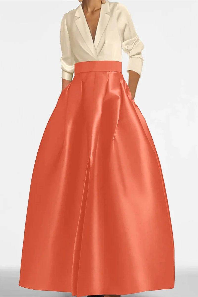 A Line Jewel Neck V-Neck Long Sleeves Mother Dresses CM0342
