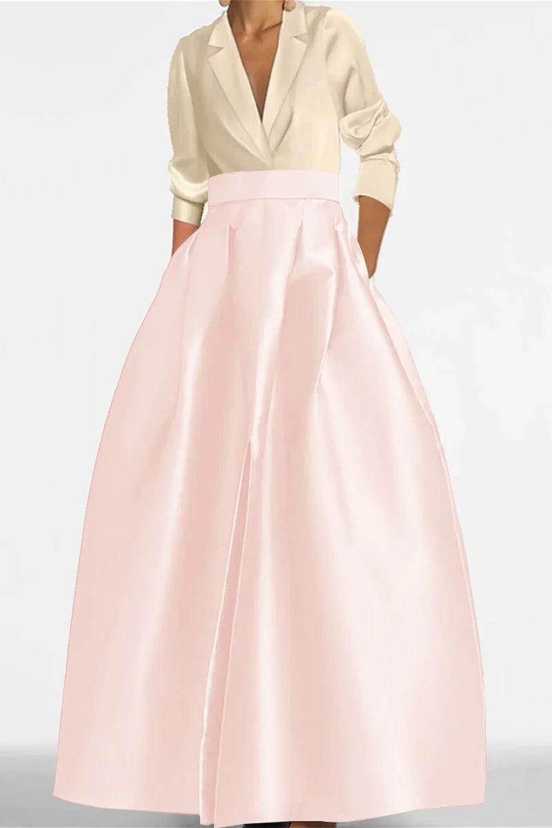 A Line Jewel Neck V-Neck Long Sleeves Mother Dresses CM0342