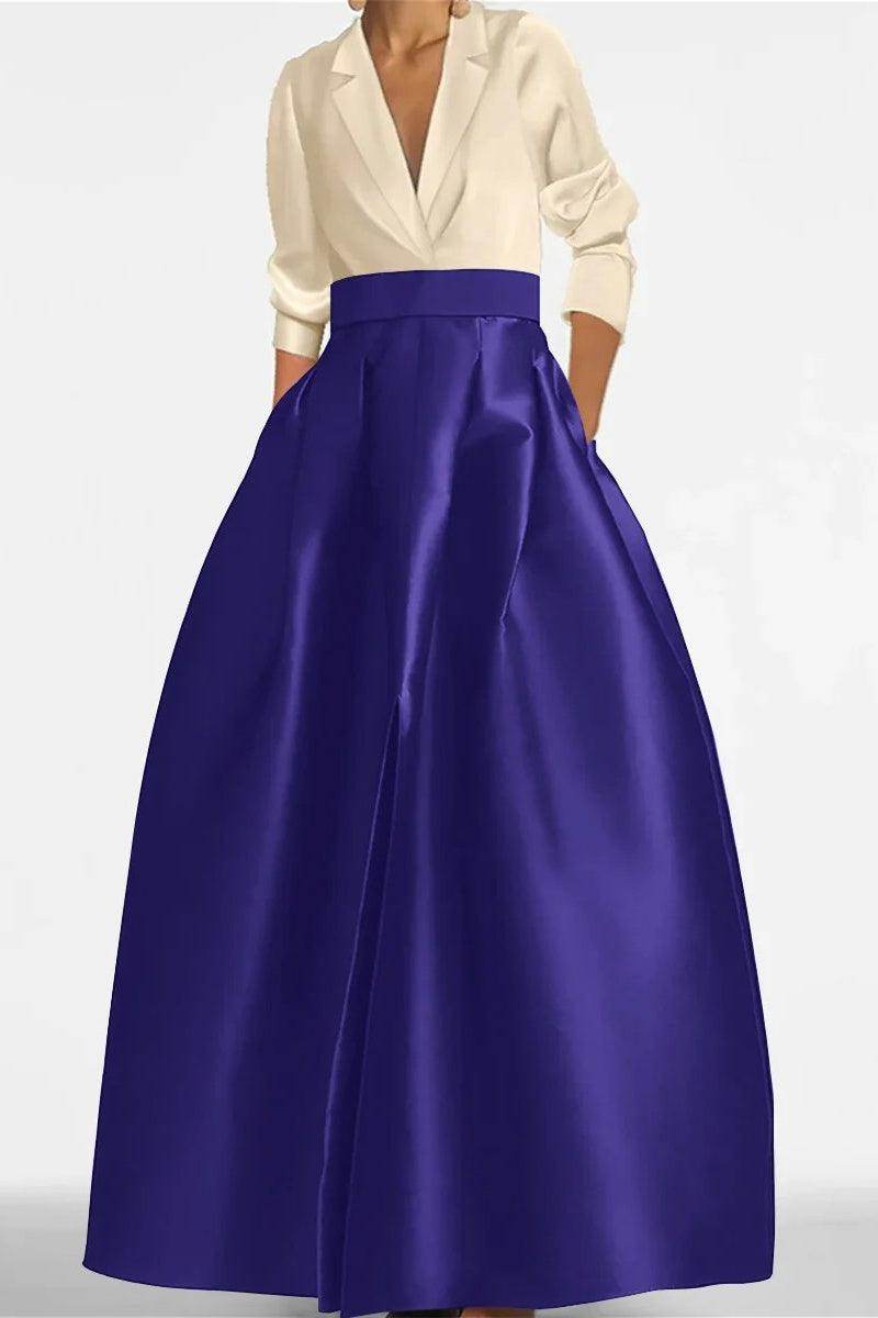 A Line Jewel Neck V-Neck Long Sleeves Mother Dresses CM0342