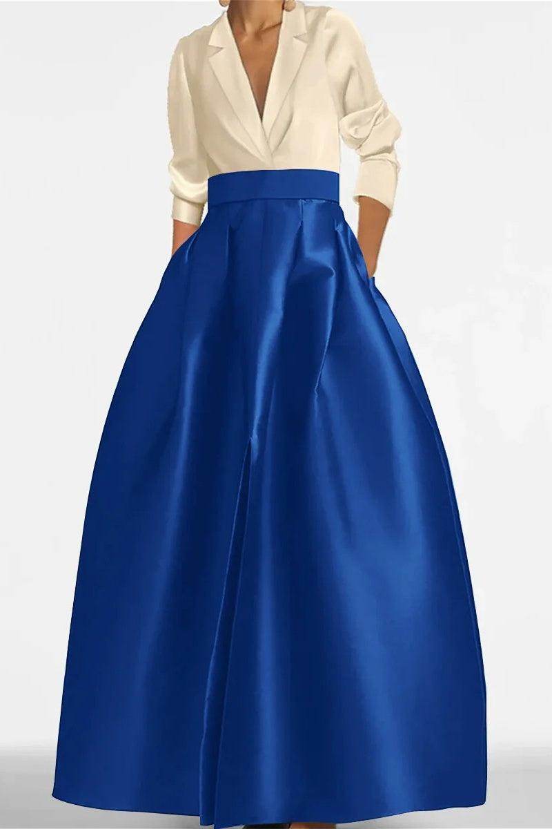 A Line Jewel Neck V-Neck Long Sleeves Mother Dresses CM0342
