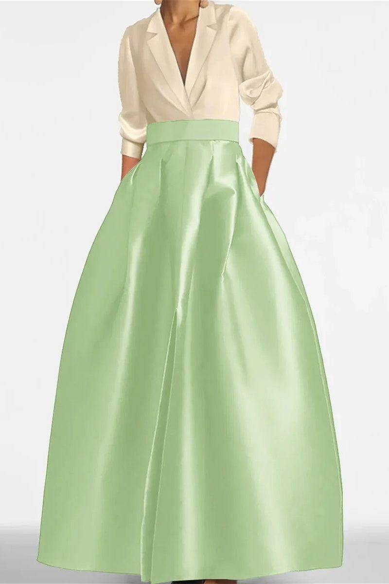 A Line Jewel Neck V-Neck Long Sleeves Mother Dresses CM0342