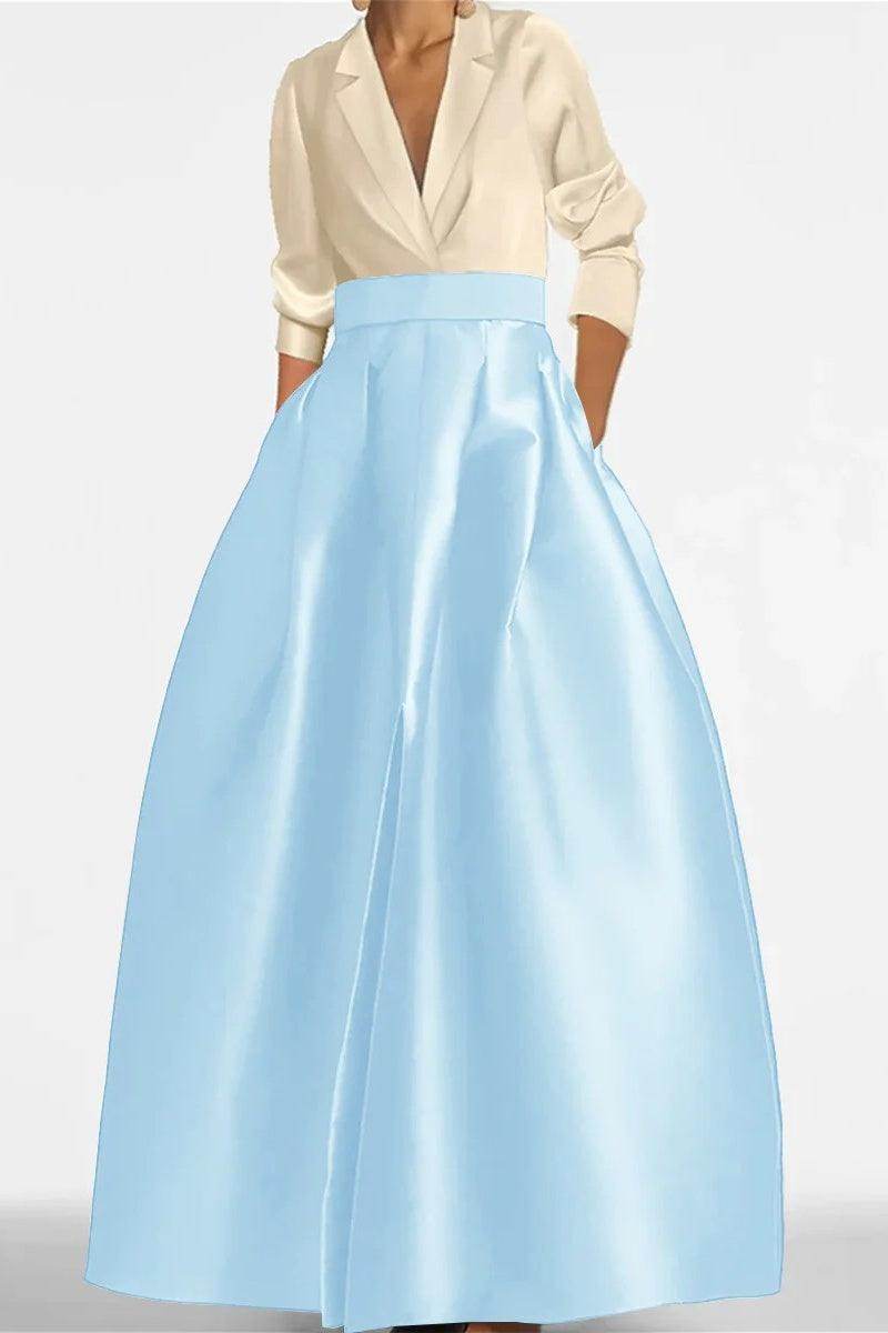 A Line Jewel Neck V-Neck Long Sleeves Mother Dresses CM0342
