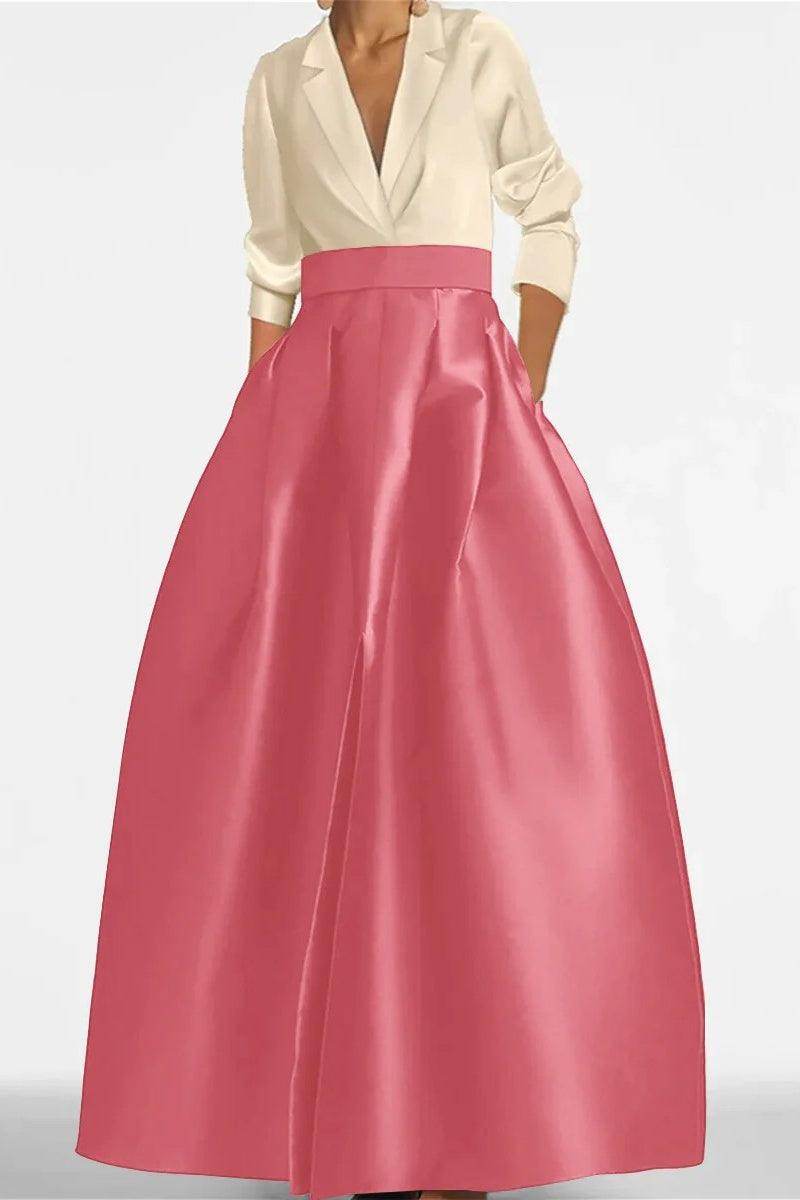 A Line Jewel Neck V-Neck Long Sleeves Mother Dresses CM0342