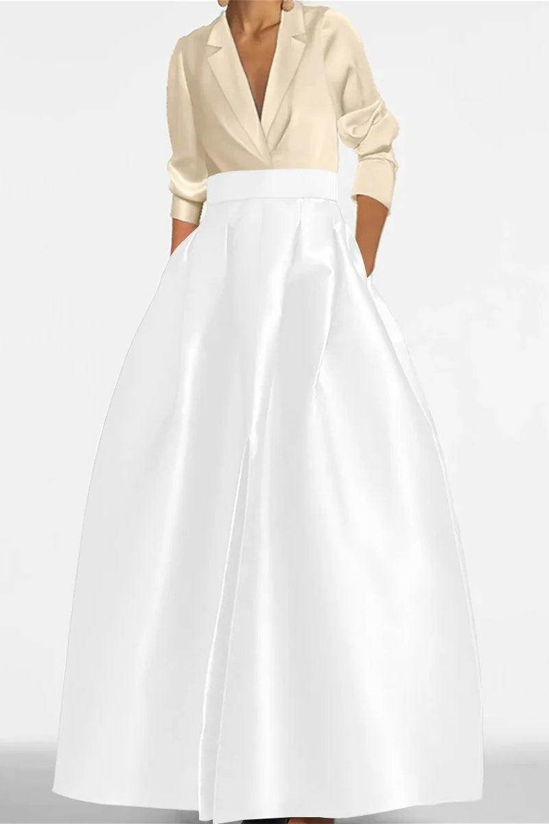 A Line Jewel Neck V-Neck Long Sleeves Mother Dresses CM0342