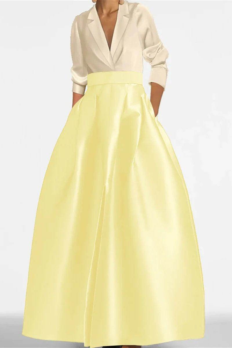 A Line Jewel Neck V-Neck Long Sleeves Mother Dresses CM0342