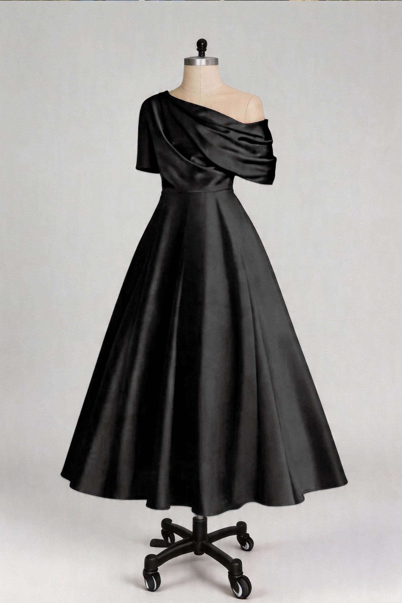 A Line One shoulder Half Sleeve Ankle Length Mother Dresses CM0366