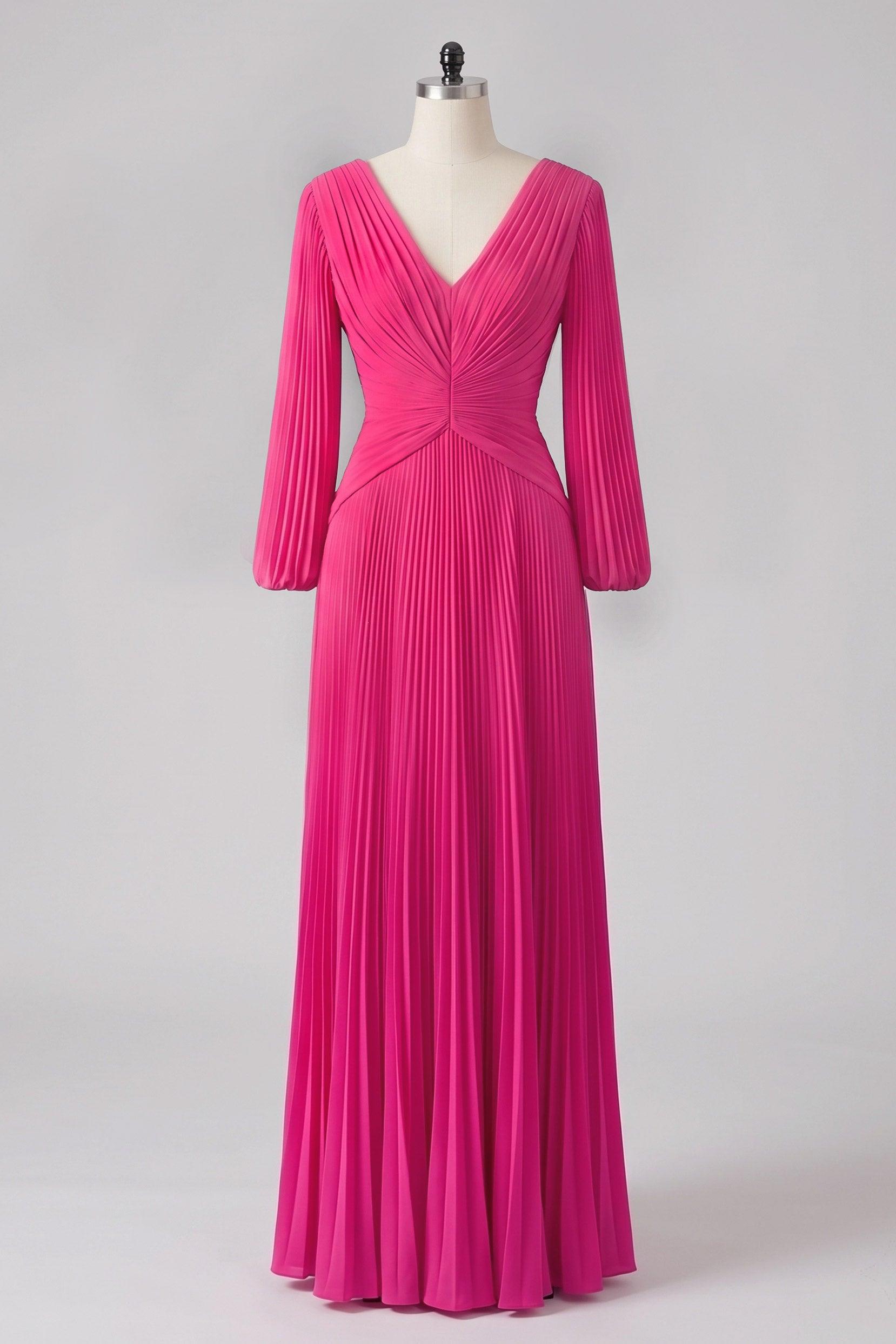 A Line V-Neck Mother of the Bride Dresses with Ruched CM0367