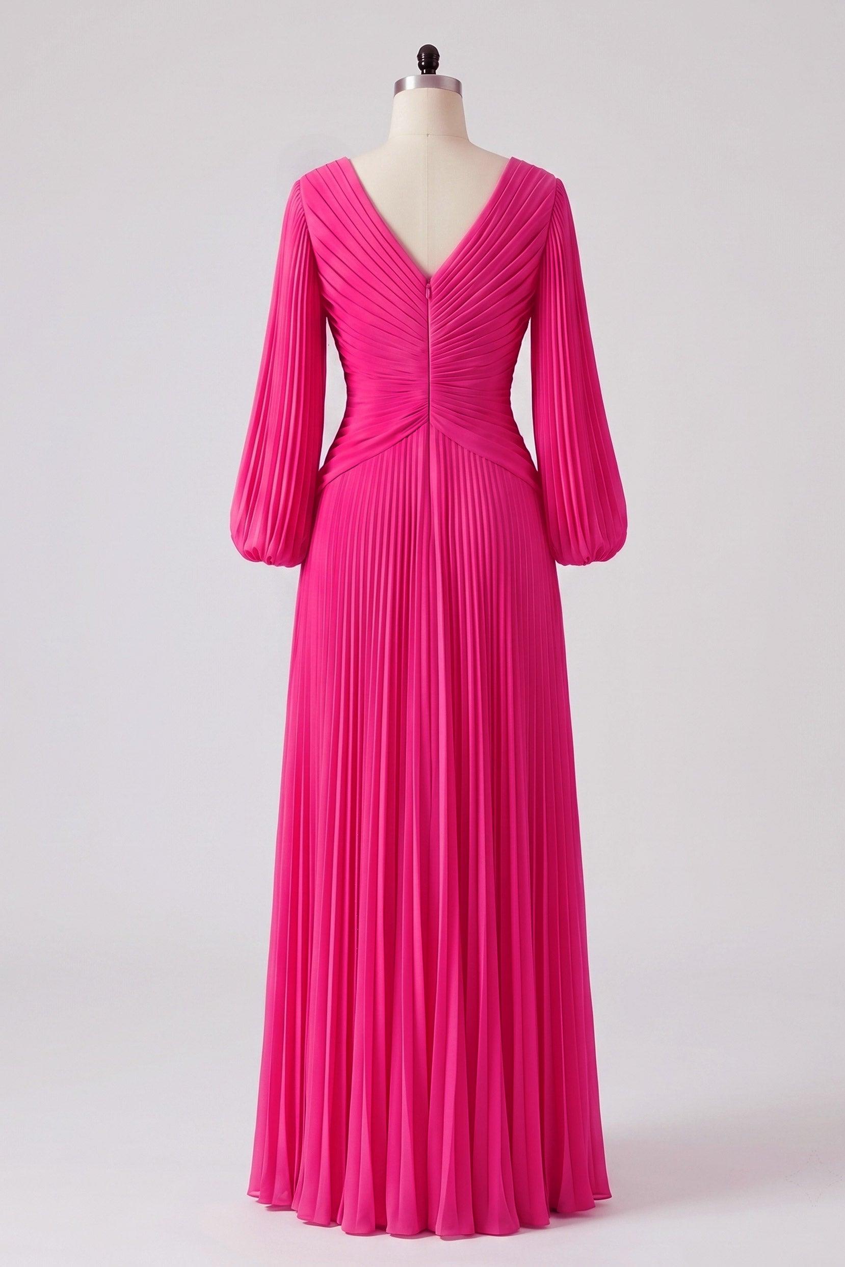 A Line V-Neck Mother of the Bride Dresses with Ruched CM0367