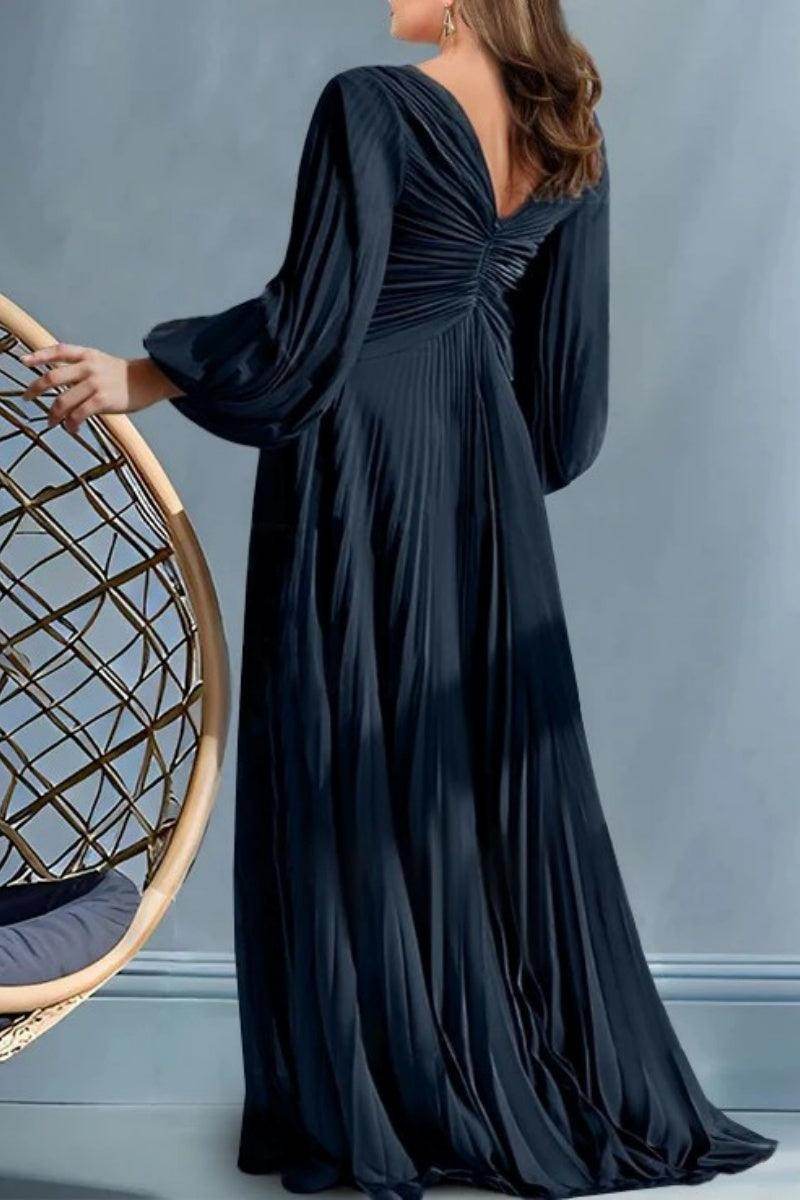 A Line V-Neck Mother of the Bride Dresses with Ruched CM0367