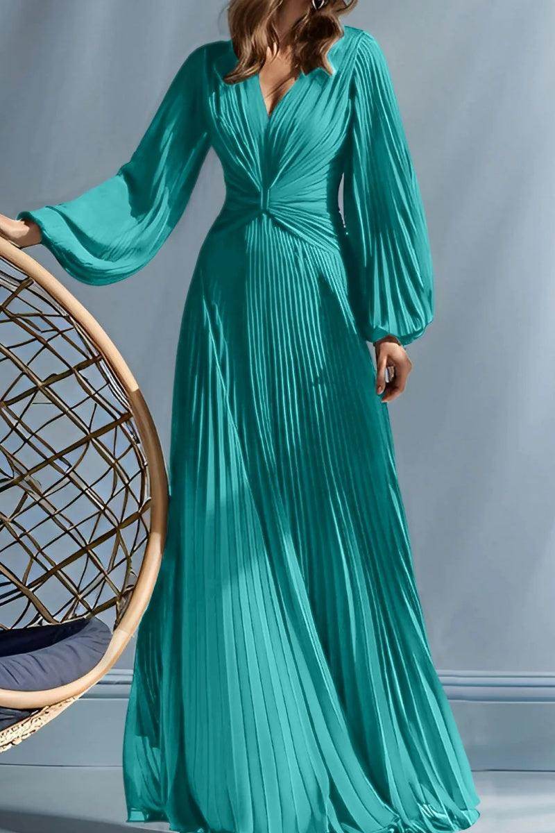 A Line V-Neck Mother of the Bride Dresses with Ruched CM0367