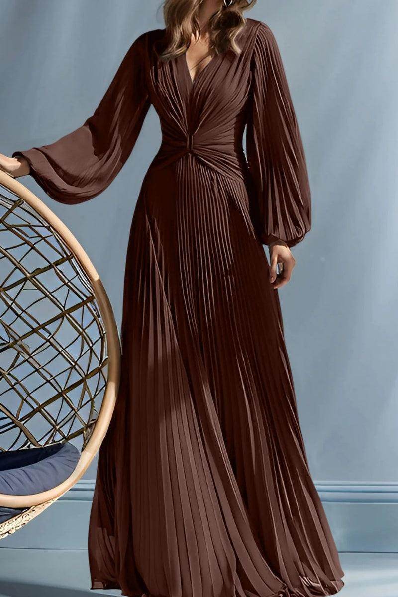 A Line V-Neck Mother of the Bride Dresses with Ruched CM0367
