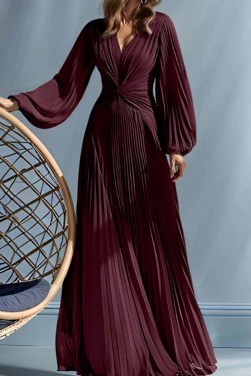 A Line V-Neck Mother of the Bride Dresses with Ruched CM0367