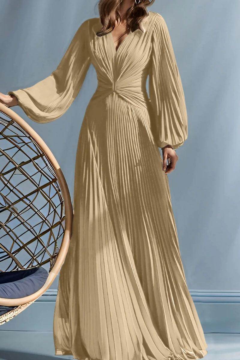 A Line V-Neck Mother of the Bride Dresses with Ruched CM0367