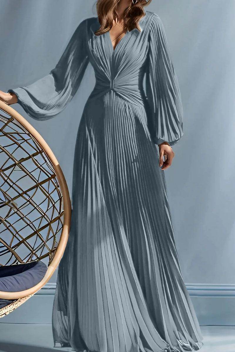 A Line V-Neck Mother of the Bride Dresses with Ruched CM0367