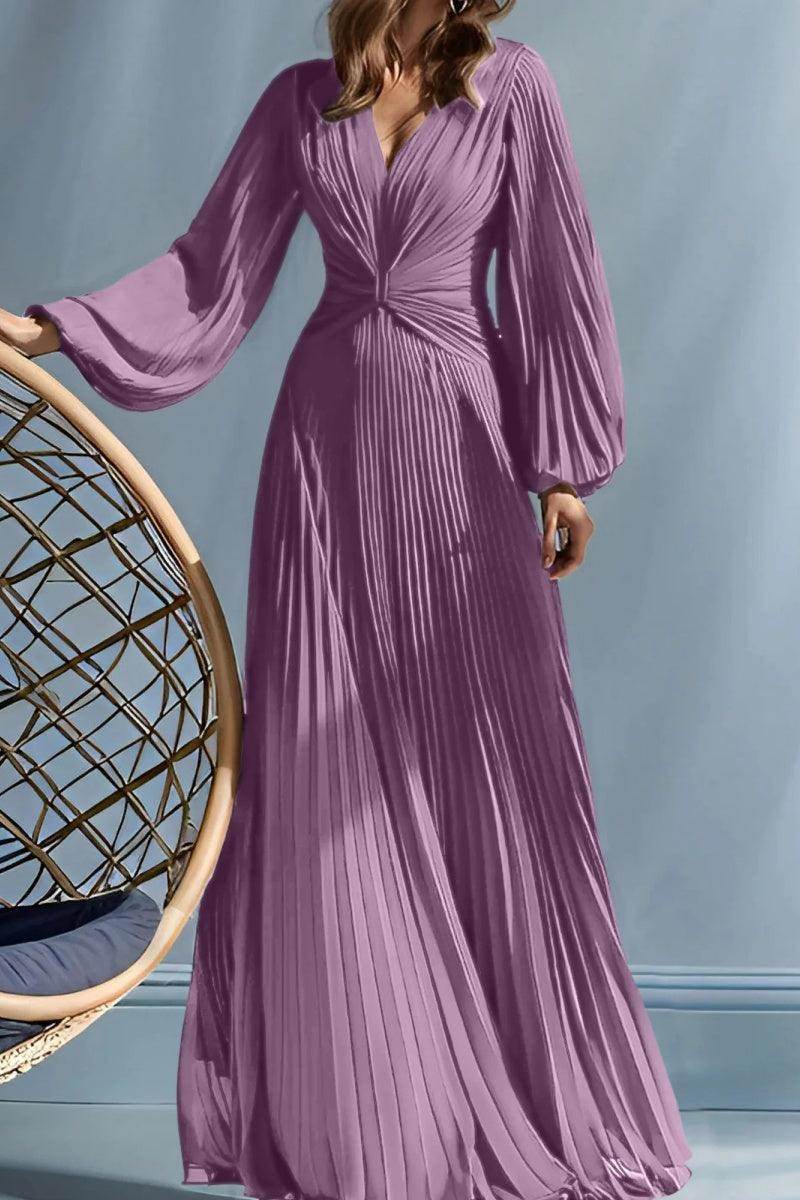 A Line V-Neck Mother of the Bride Dresses with Ruched CM0367