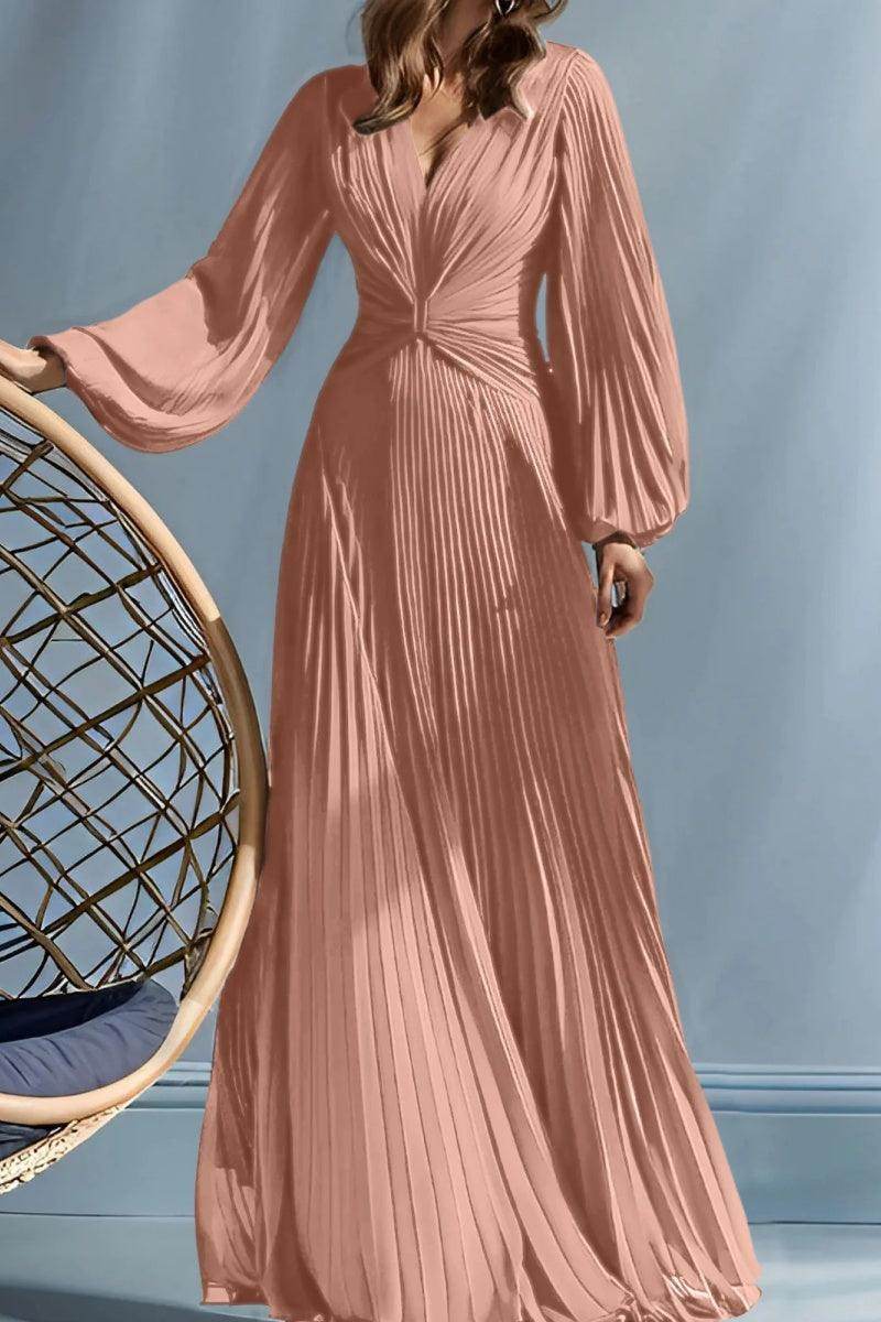 A Line V-Neck Mother of the Bride Dresses with Ruched CM0367