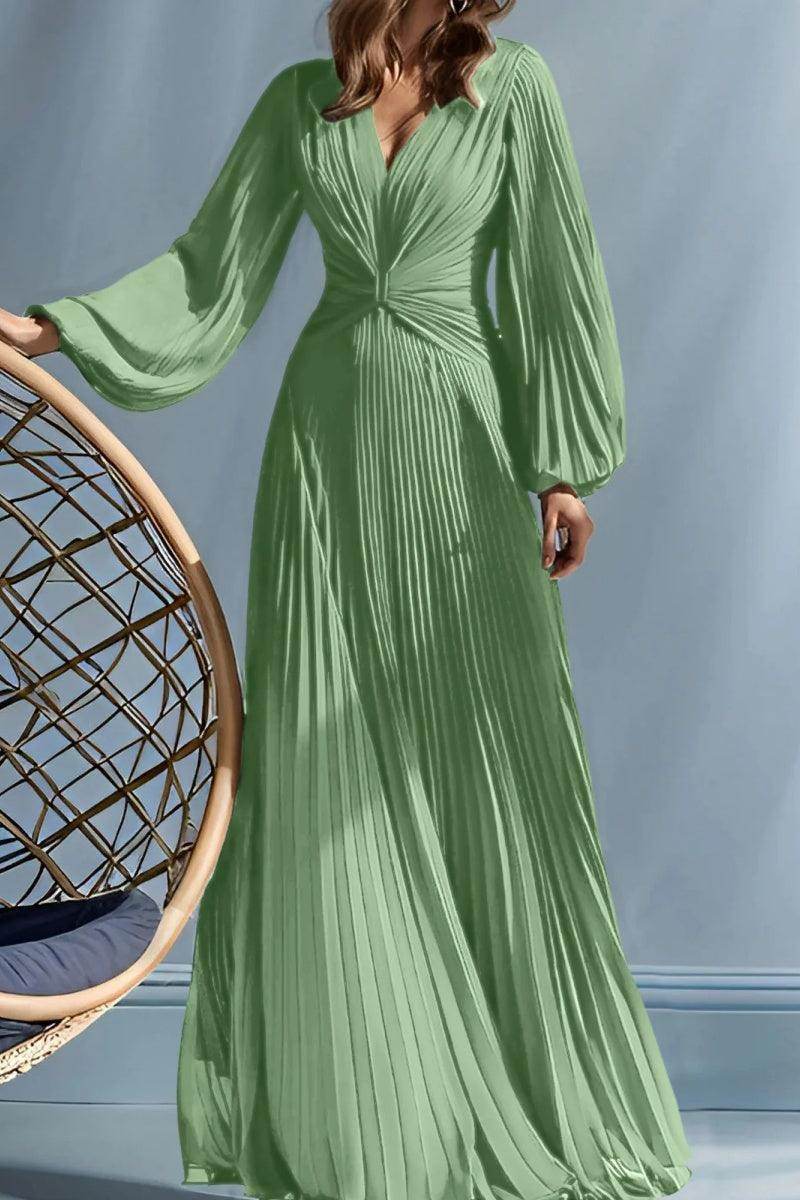 A Line V-Neck Mother of the Bride Dresses with Ruched CM0367