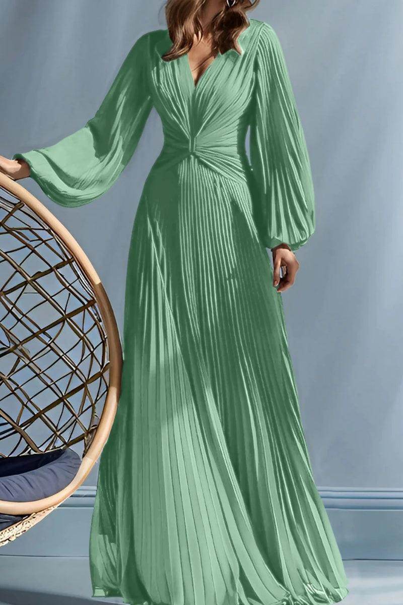 A Line V-Neck Mother of the Bride Dresses with Ruched CM0367