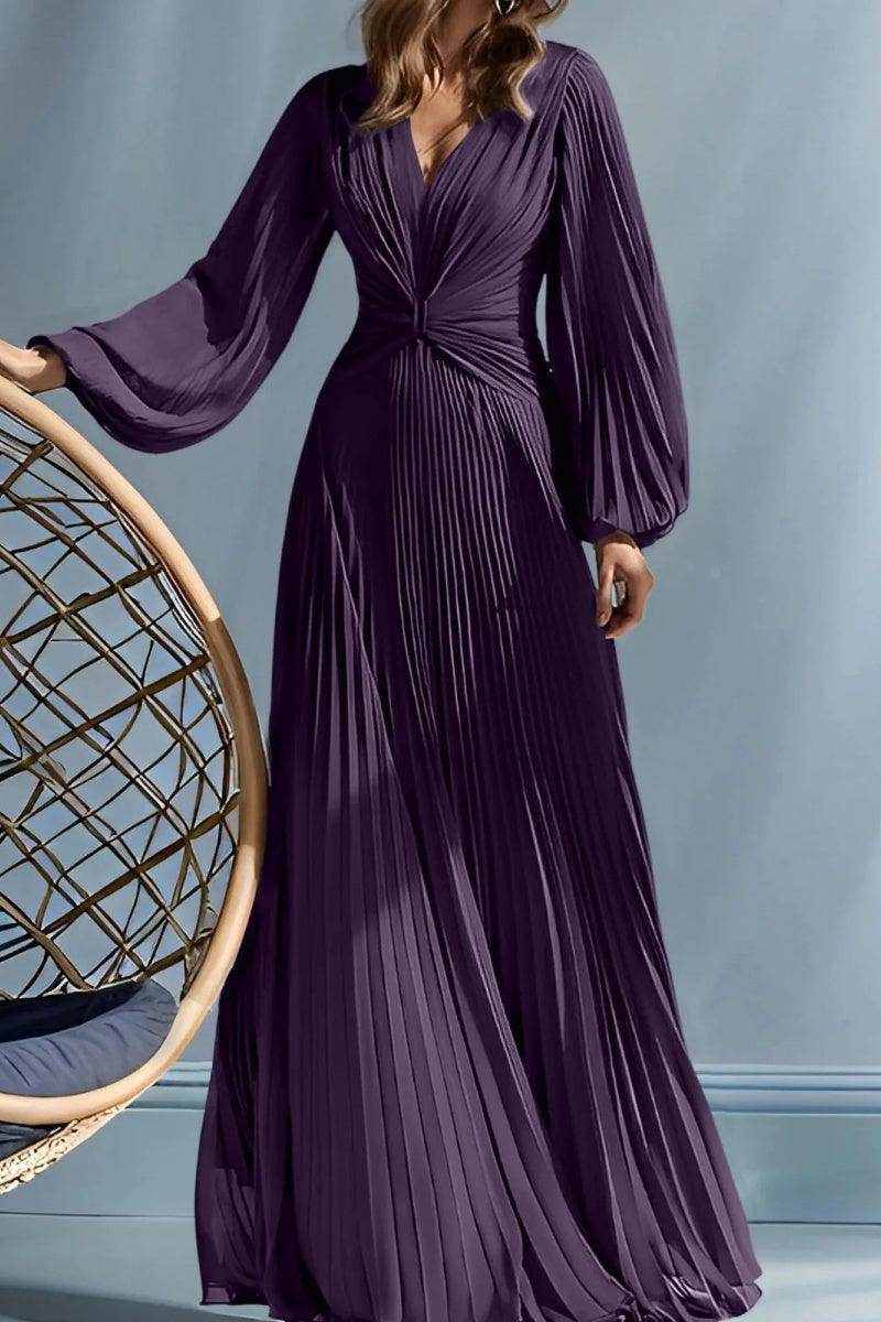 A Line V-Neck Mother of the Bride Dresses with Ruched CM0367