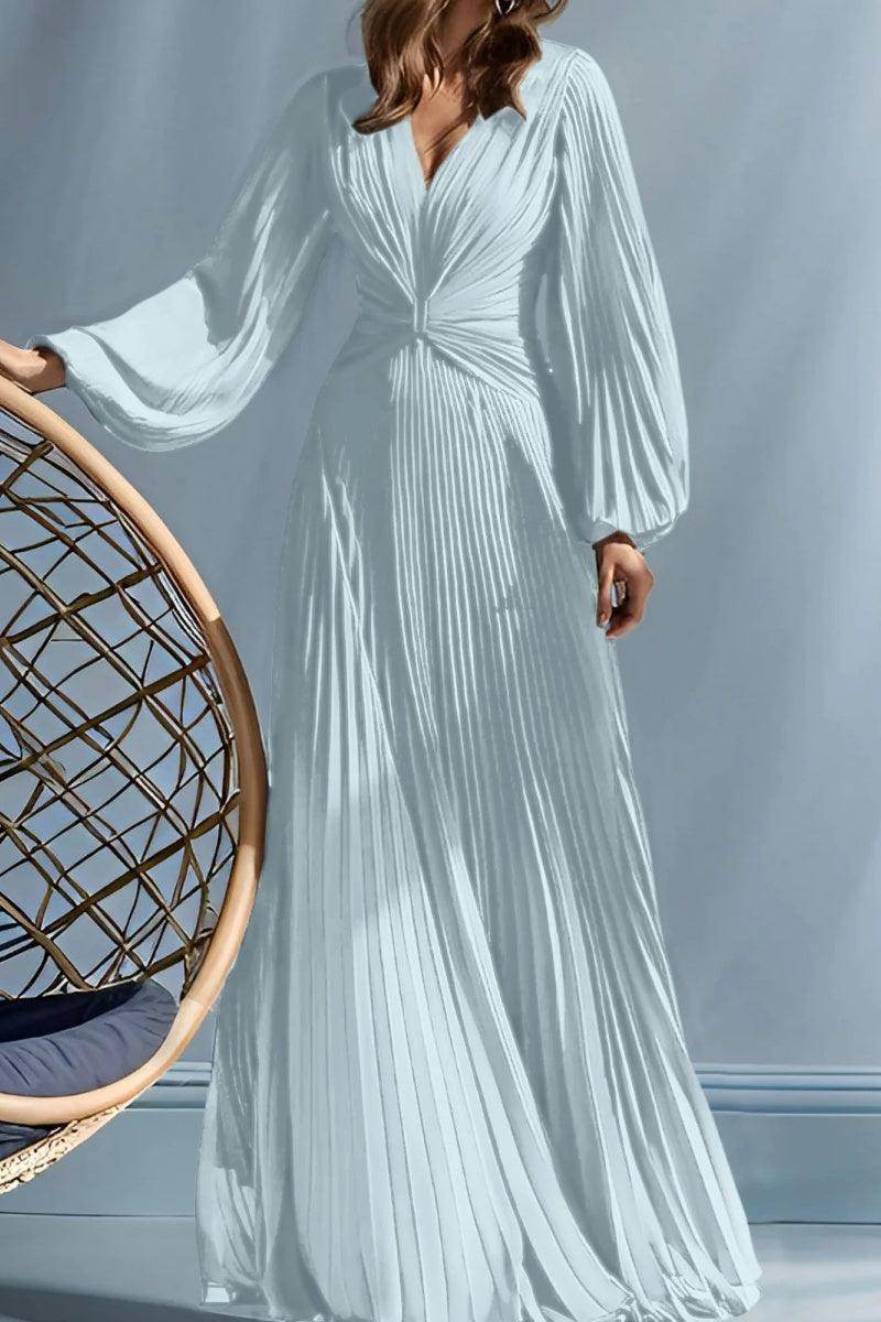 A Line V-Neck Mother of the Bride Dresses with Ruched CM0367