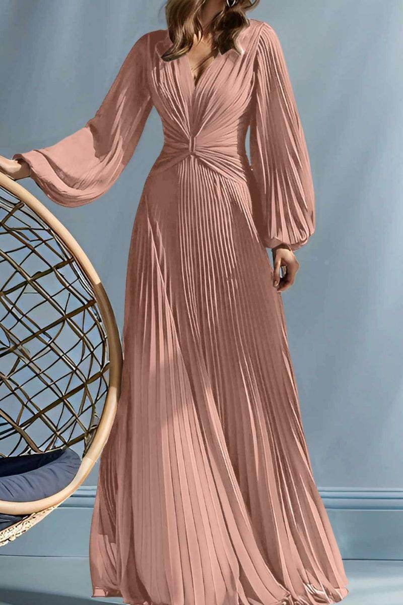 A Line V-Neck Mother of the Bride Dresses with Ruched CM0367