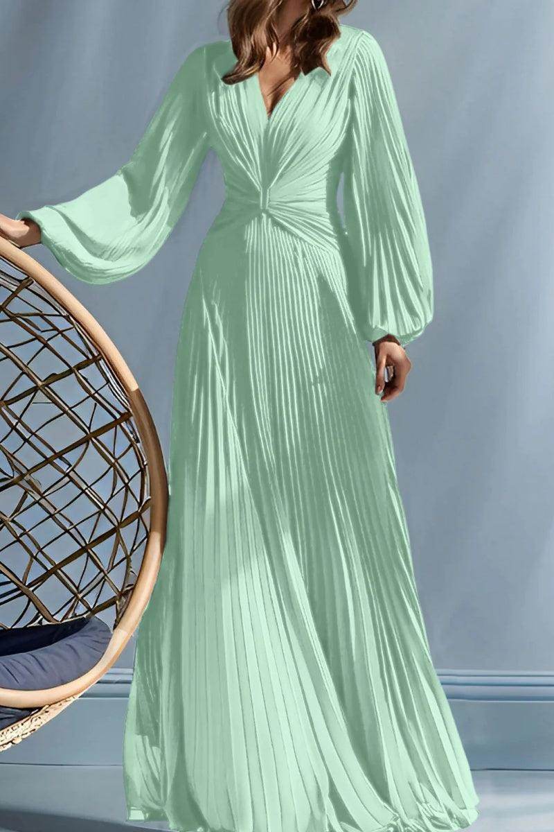 A Line V-Neck Mother of the Bride Dresses with Ruched CM0367