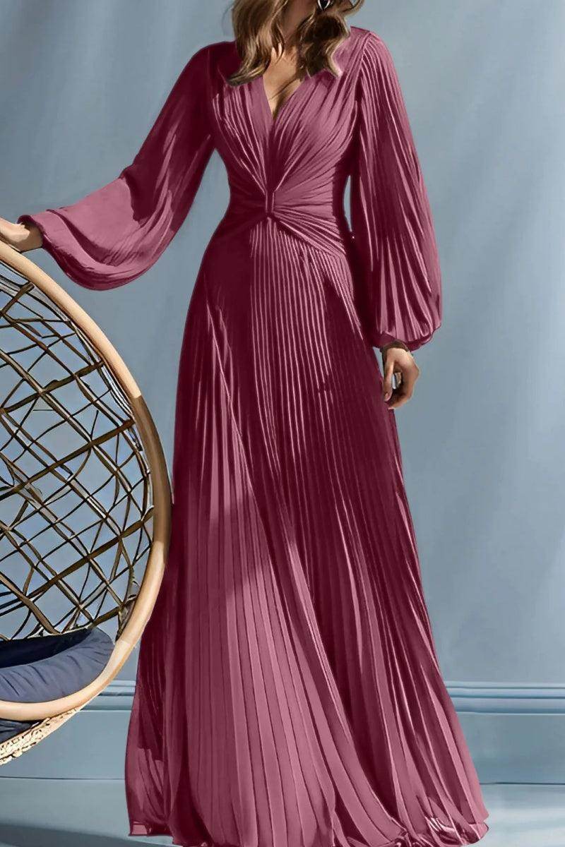 A Line V-Neck Mother of the Bride Dresses with Ruched CM0367