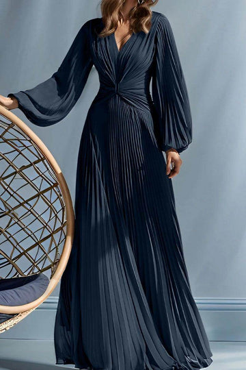 A Line V-Neck Mother of the Bride Dresses with Ruched CM0367