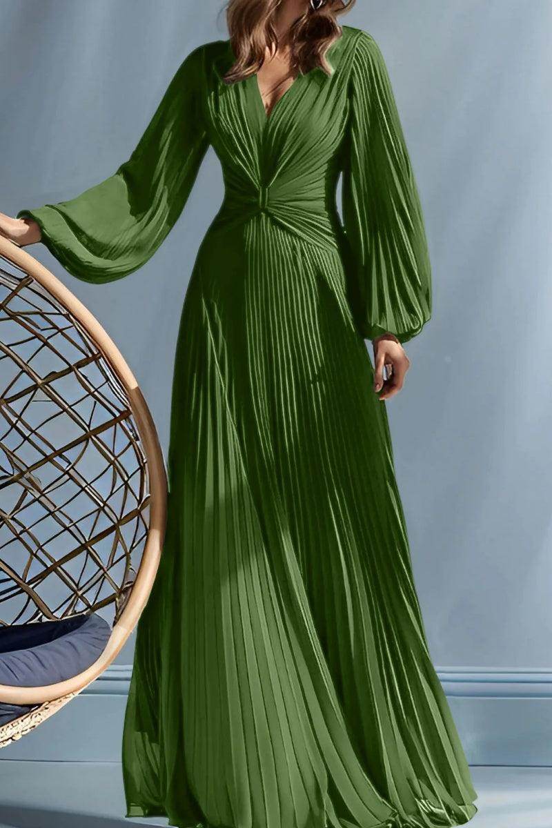 A Line V-Neck Mother of the Bride Dresses with Ruched CM0367