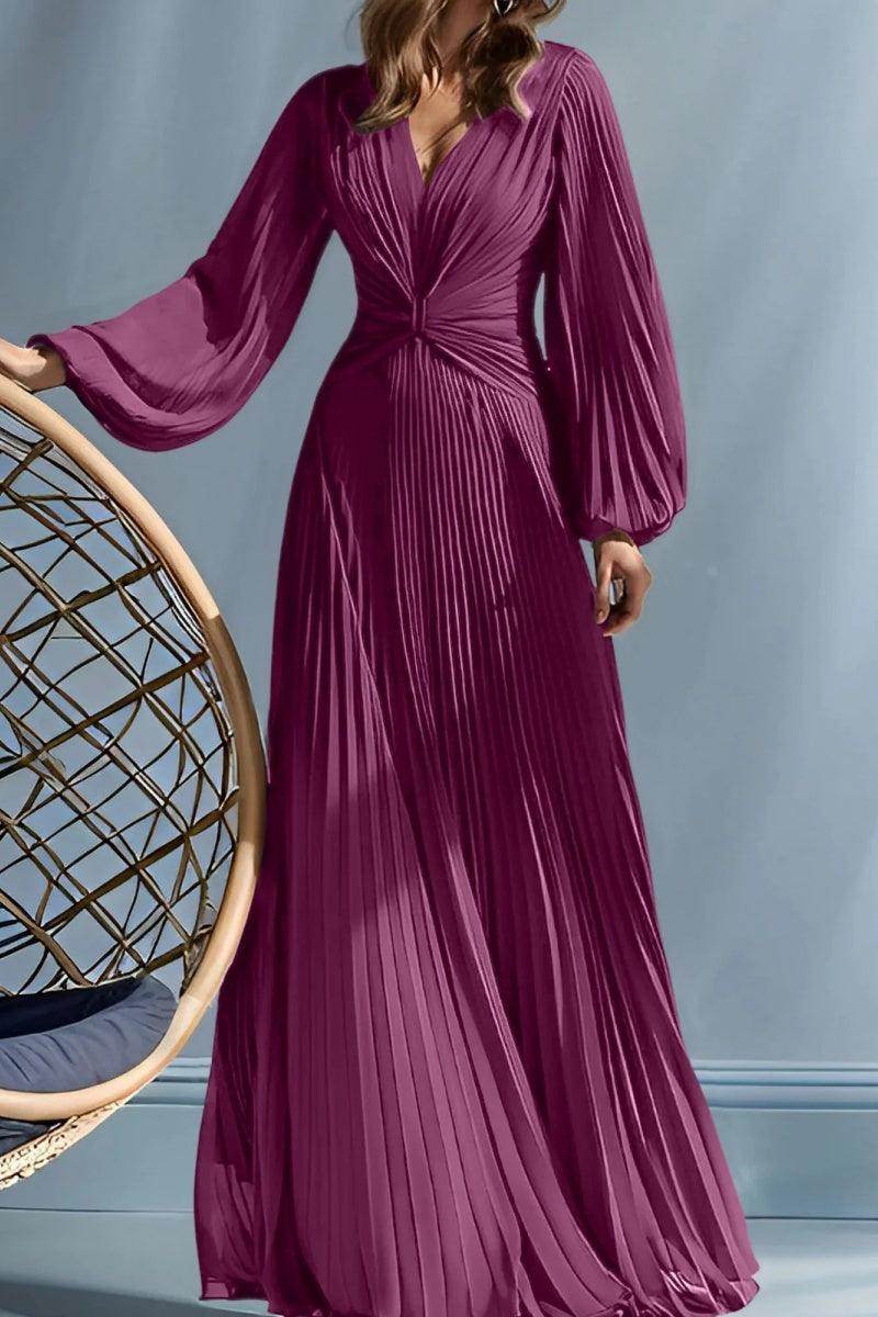 A Line V-Neck Mother of the Bride Dresses with Ruched CM0367