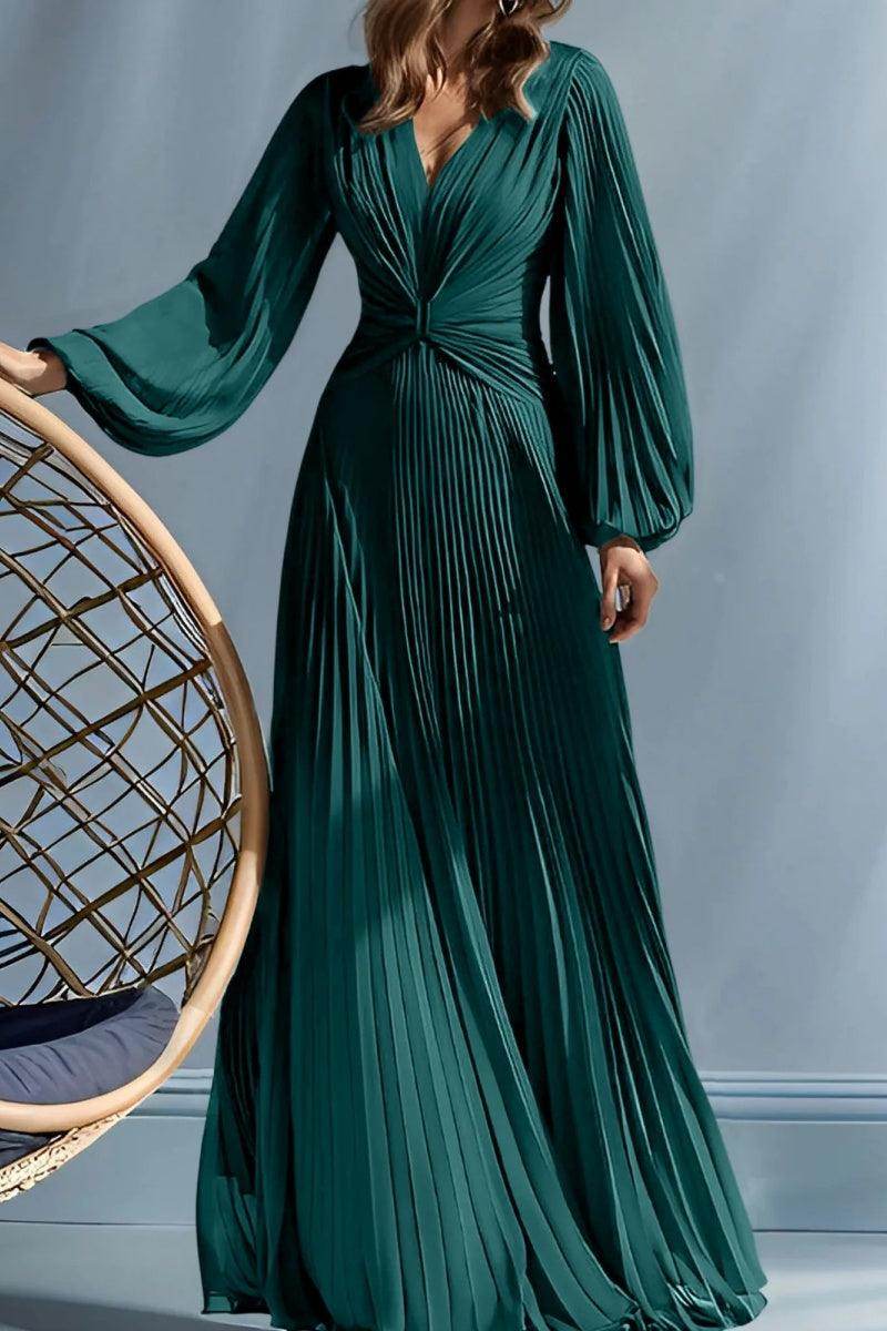 A Line V-Neck Mother of the Bride Dresses with Ruched CM0367