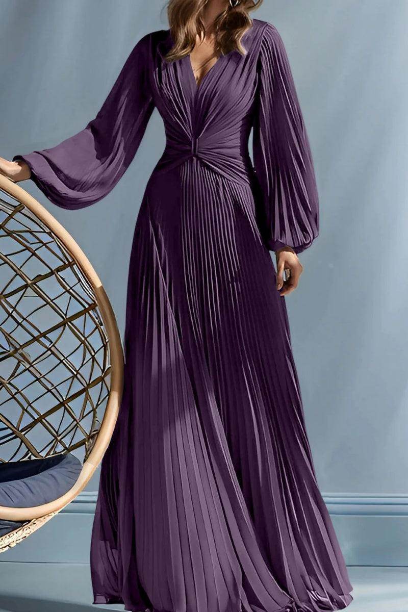 A Line V-Neck Mother of the Bride Dresses with Ruched CM0367