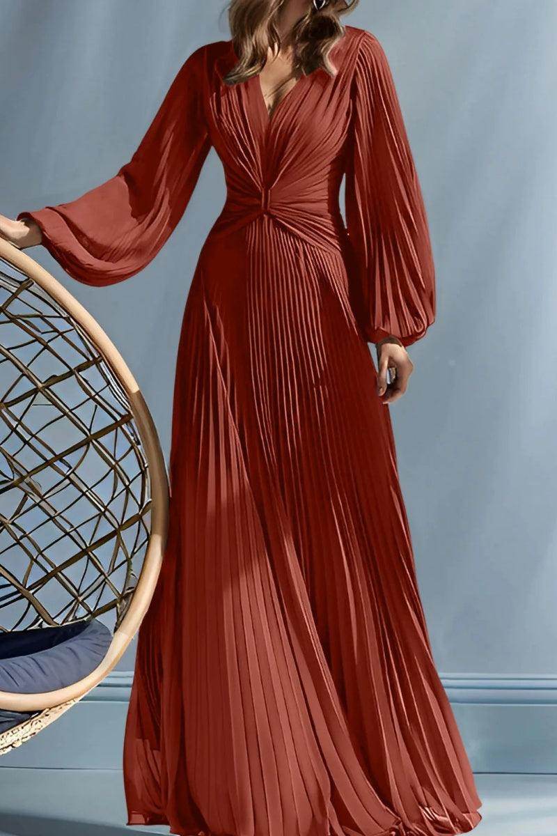 A Line V-Neck Mother of the Bride Dresses with Ruched CM0367