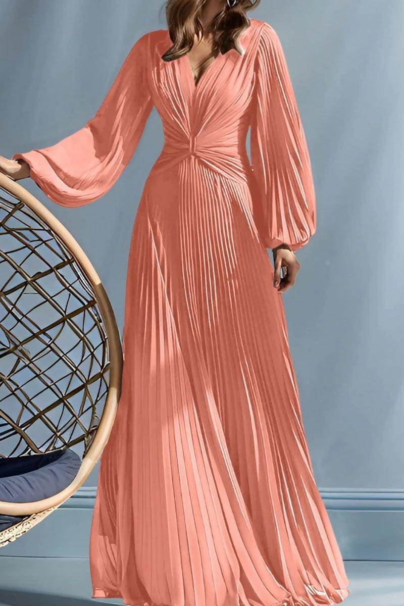 A Line V-Neck Mother of the Bride Dresses with Ruched CM0367