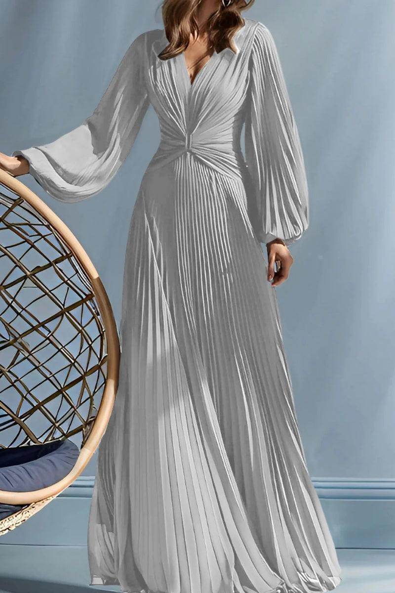 A Line V-Neck Mother of the Bride Dresses with Ruched CM0367