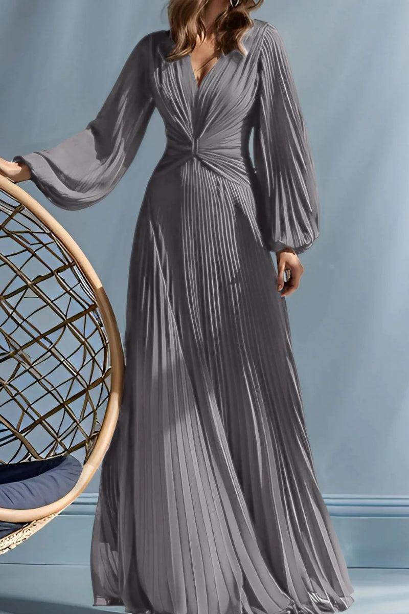 A Line V-Neck Mother of the Bride Dresses with Ruched CM0367