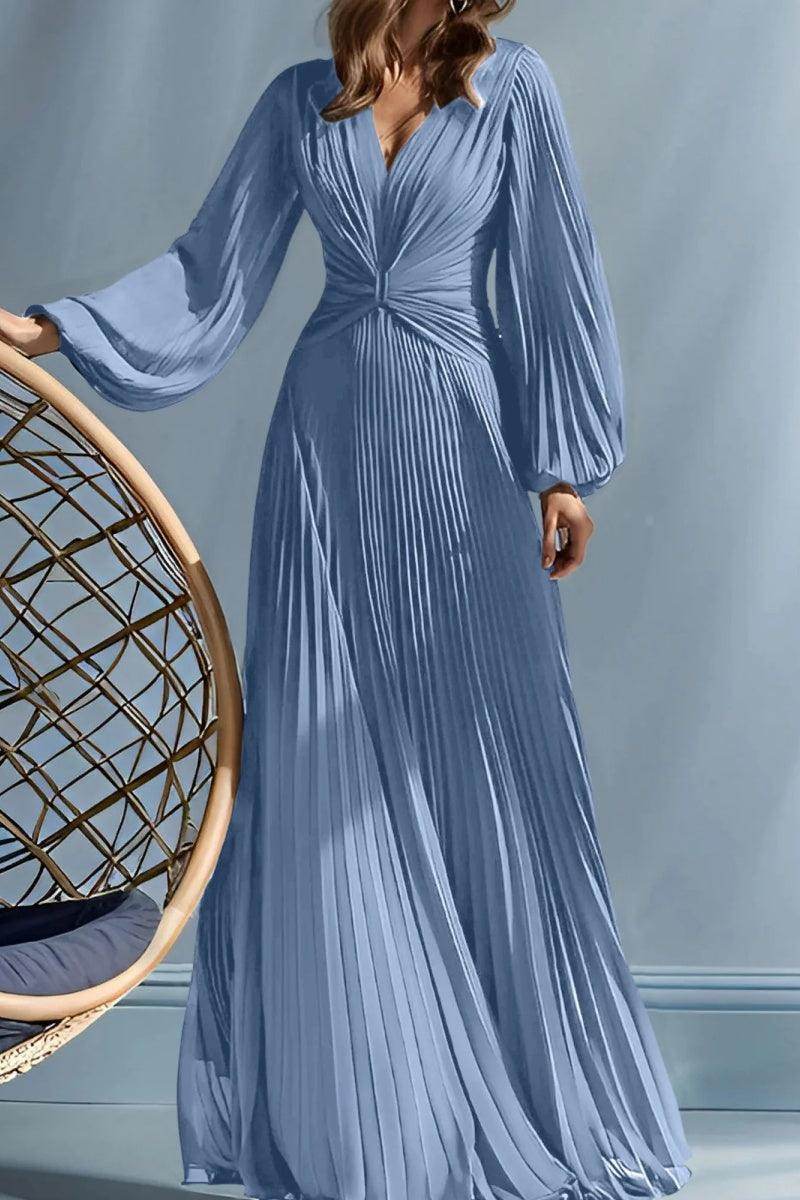 A Line V-Neck Mother of the Bride Dresses with Ruched CM0367