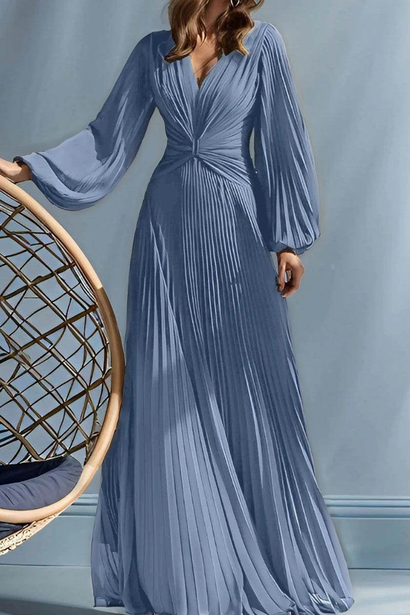 A Line V-Neck Mother of the Bride Dresses with Ruched CM0367