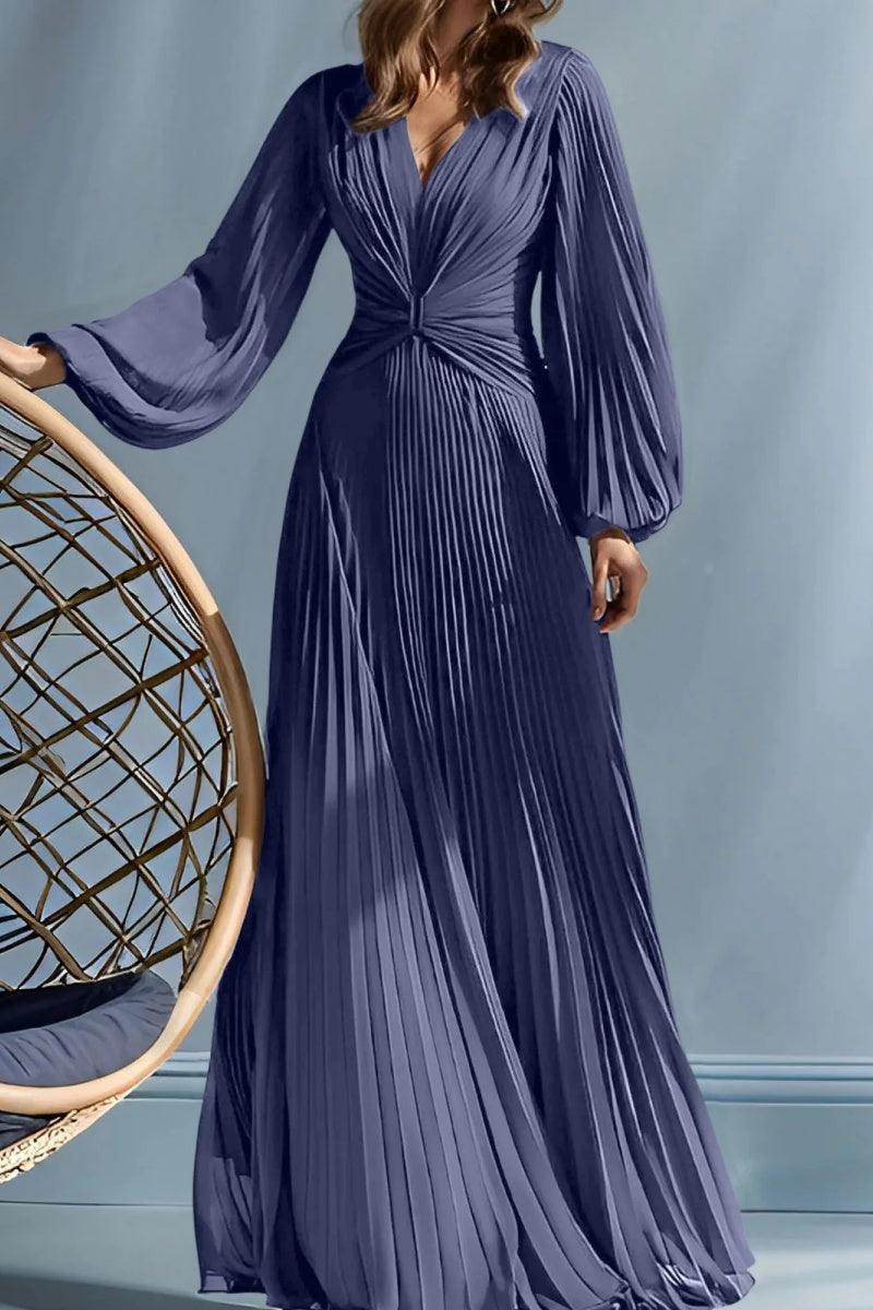 A Line V-Neck Mother of the Bride Dresses with Ruched CM0367