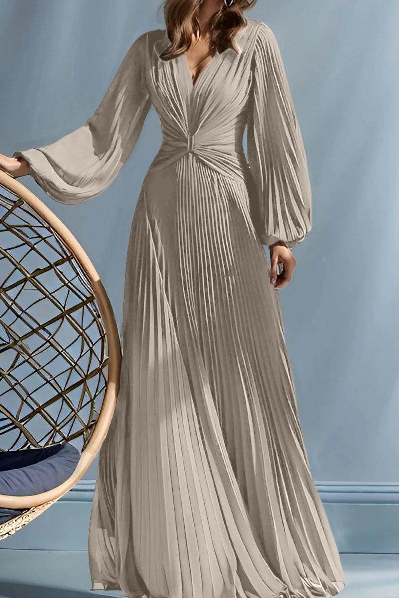 A Line V-Neck Mother of the Bride Dresses with Ruched CM0367