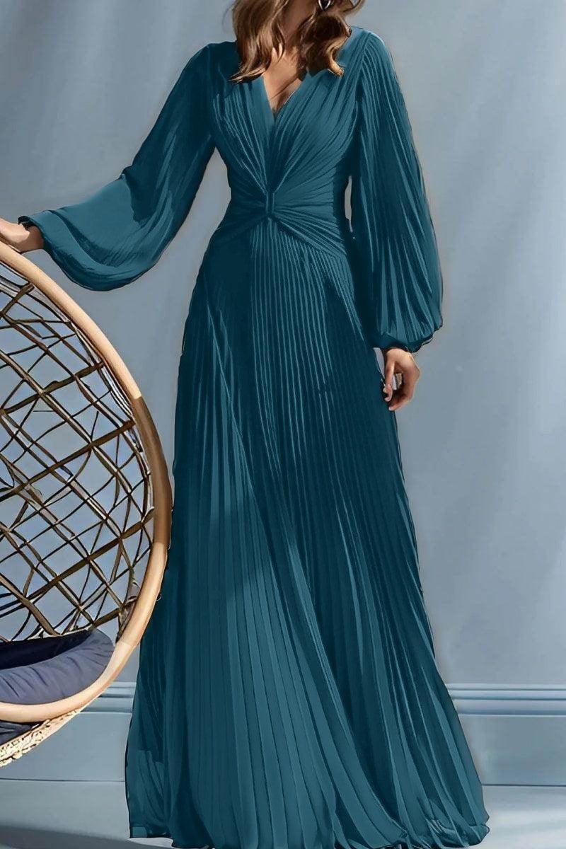 A Line V-Neck Mother of the Bride Dresses with Ruched CM0367
