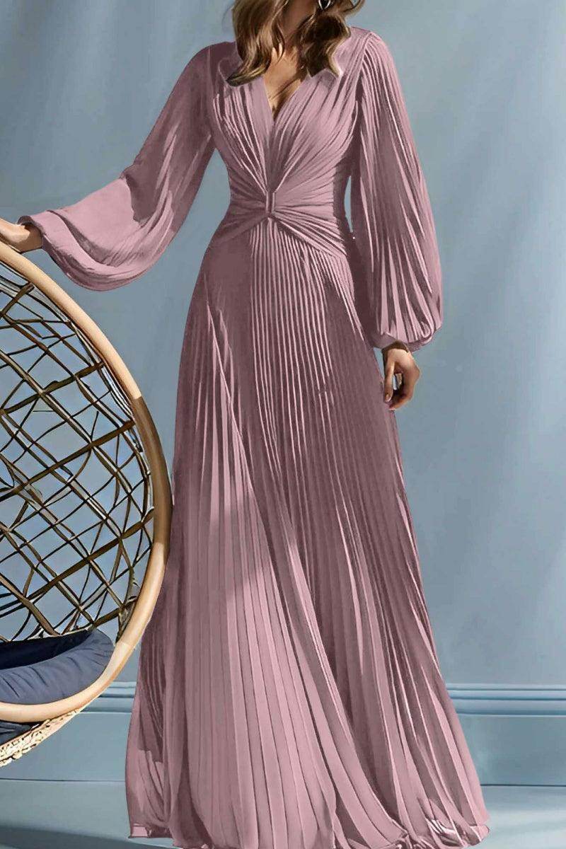 A Line V-Neck Mother of the Bride Dresses with Ruched CM0367