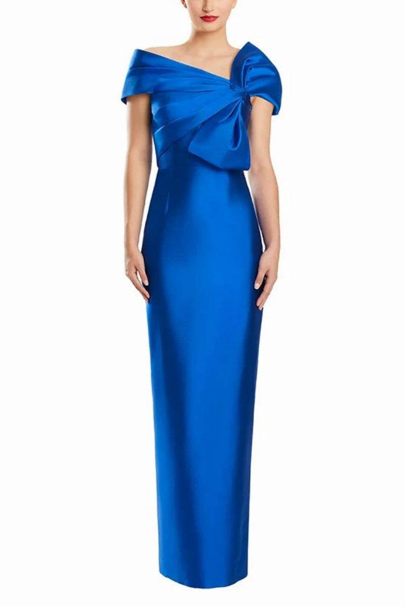 Sheath One Shoulder Floor Length Mother Dresses with Bow CM0368