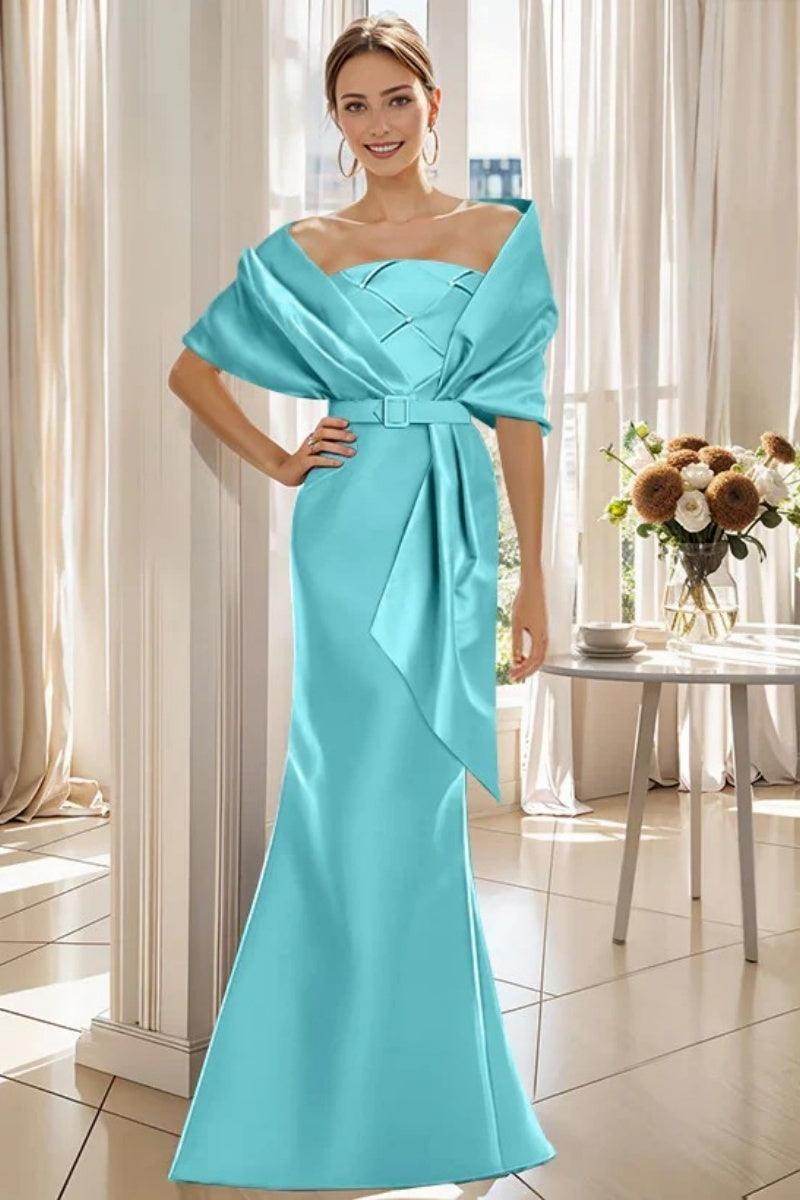 Trumpet 2 Pieces Floor Length Mother of the Bride Dresses CM0370