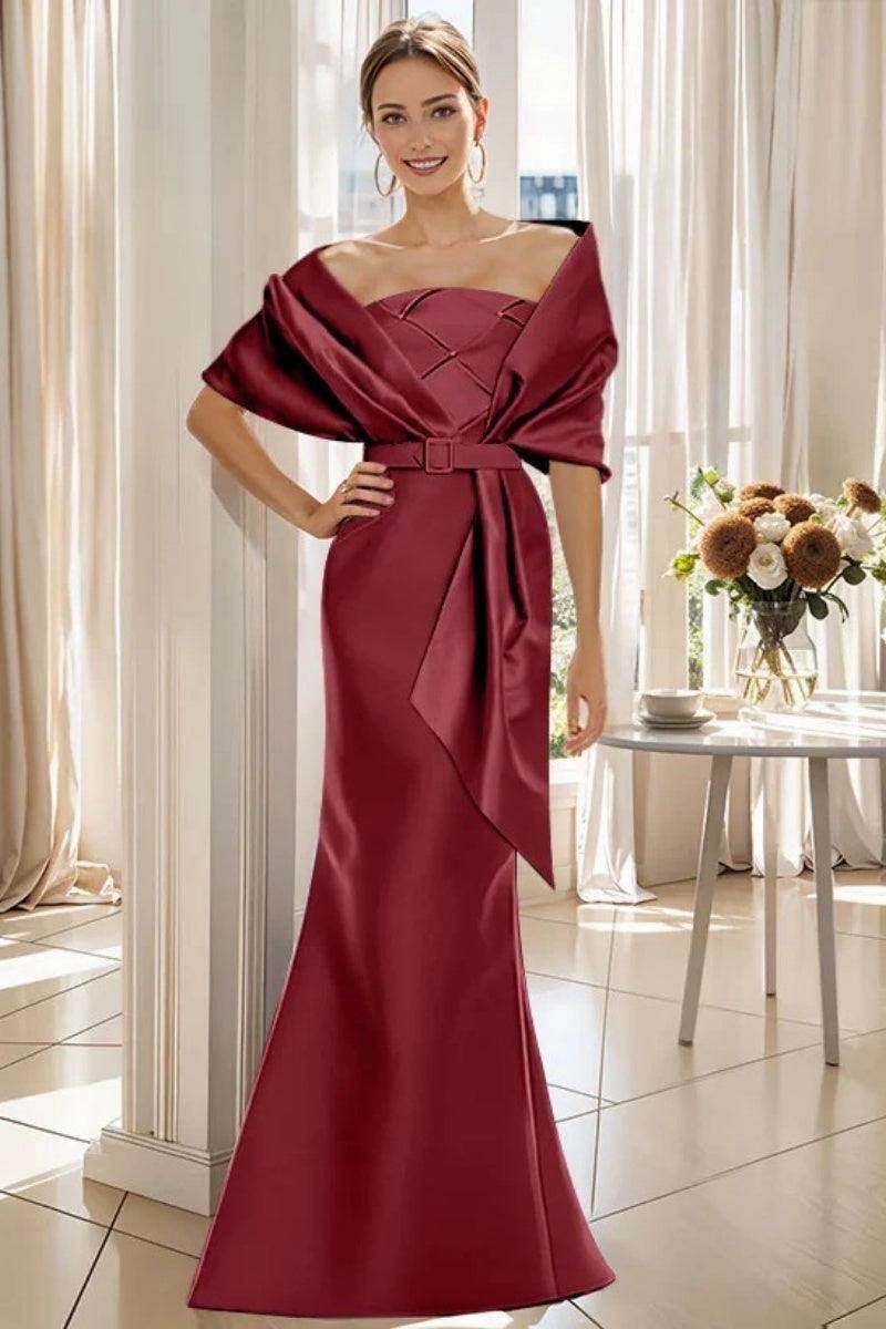Trumpet 2 Pieces Floor Length Mother of the Bride Dresses CM0370
